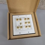 Mediabridge WP2-B5/S1 Wall Plate With Banana Plugs & Subwoofer Nib. Fixed Price $14.96.