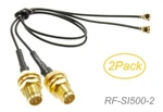 2X 8-INCH Rp-sma Bulkhead Female U.fl/ipx Connector W/ 1.13MM Mini-coax Cable. Fixed Price $8.95.