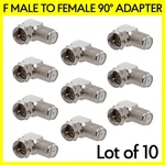 10 Pack F-type Plug Jack 90-DEGREE Angle Adapter Cable Connector Converter. Fixed Price $10.49.