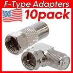 10 Pcs Right Angle F-type Adapter 90 Degree Coaxial Cable To Female. Fixed Price $11.99.