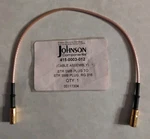 Plug -smb (male-male) Rf Cable 12 In. RG316 From Johnson Components-new. Fixed Price $11.99.