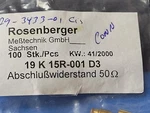 (1 Pc) 19K15R-001D3 Rosenberger Terminator Jack Smp 50 Ohms. Fixed Price $29.95.