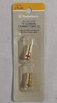 2-PACK Radio Shack Coaxial Crimp Style F Connectors Tv Cable Gold 278-225. Fixed Price $7.00.