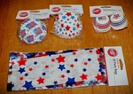 Wilton Patriotic Stars, Flags Baking Cups & Bags - 4 Styles New Item Lot. Fixed Price $10.49.