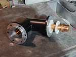 Dielectric 3-1/8" 90DEG Flanged Rigid Coax Elbow. Fixed Price $375.00.