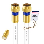 6FT RG6 Coaxial Cable Extender Gold F-type Connector For Hd Tv Modem Antenna. Fixed Price $15.99.