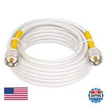 Mookeerf 25FT RG8X Cb Cable, White Marine Coaxial, Uhf PL259 Male. Fixed Price $56.94.