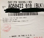 Belden For Connectivity RG-59/U Automotive Grade Coaxial Rf Antenna Cable. Fixed Price $99.99.