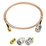 Sma Male To SO239 Rf Coaxial Cable 6INCHES + 3PCS Adapter Kit, Uhf. Fixed Price $20.15.