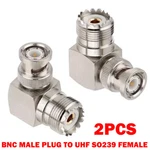 2PC Bnc Uhf Female SO239 Right Angle 90 Degree Rf Connectors Adapters Us. Fixed Price $13.25.
