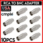 Rca Female Bnc Adapter Jack Coax Cable Connector Converter Cctv 10PCS. Fixed Price $10.99.
