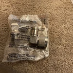 Pair (2) New Amphenol UG-270 Right Angle Connector Rf Female Adaptor. Fixed Price $16.00.