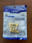 Vce Right Angle F-type RG6 To Female Adapter Gold Plated XB11037G5P (5-PK). Fixed Price $12.99.