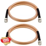 RG8X Bnc Coaxial Cable 3FT, 2-PACK To Male, Cctv Camera Antenna. Fixed Price $34.99.
