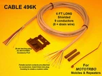 Cable 496K Motorola Mototrbo XPR4300 XPR4350 XPR4500 XPR4550 XPR8300 Repeater. Fixed Price $24.99.