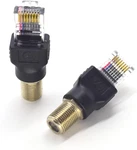 2PCS To RJ45 Converter Adapter Female Coaxial Barrel Coupler. Fixed Price $10.10.