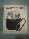 Ahastyle Silicone Case For Apple Airpods 1 & 2, Black, With Carabiner. Fixed Price $12.49.