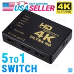 5 In 1 Out Hdmi 4K Splitter Port Selector Switcher Hub Ir Remote Hdtv. Fixed Price $12.98.