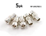 5-PACK UG-176 Reducer For RG-59/ RG-8X, Nickel-plated PL-259 Connectors. Fixed Price $9.99.