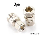 2-PACK N-connector Female F-type Plug Antenna Adapter, RF-N113-2. Fixed Price $9.99.