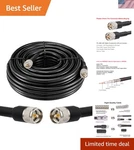 Xrds 100FT Kmr 400 Uhf Coaxial Cable PL-259 Male Low Loss 50 Ohm Cb .... Fixed Price $143.99.