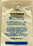 UG-274B/U, Kings, Conn Bnc Adapter Rcp/pl/rcp 50OHM Style. Fixed Price $25.00.
