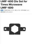 Times Microwave LMR-600 Die Set RFA-4009-01 .610 Crimp Tool New. Fixed Price $99.99.
