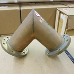3-1/8" 90 Degree Rigid Coaxial Elbow, Flanged. Fixed Price $350.00.