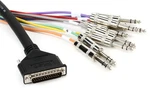 Hosa DTP-803 8-CHANNEL DB25 To 1/4" Trs Snake 9.9'. Fixed Price $67.95.