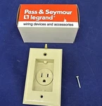 Single Receptacle Clock Hanger, S3713-1, 15A, 125V, Pass & Seymour. Fixed Price $12.97.