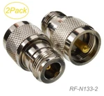 2-PACK N-type Female To Uhf PL259 50-OHM Coaxial Adapters, RF-N133-2. Fixed Price $8.98.