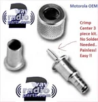 10 X Real Motorola Mini-uhf Crimp Connector Kit No Solder Center Pin RG58. Fixed Price $47.78.