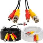 Siamese Cable Cctv Security Camera Bnc Dc Power/video Wire Black/white Pack Lot. Fixed Price $173.55.