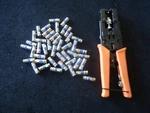 New HY-5082R Cable Crimper With 44 TRS-6LMG Coaxial Contacts.. Fixed Price $85.95.