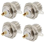 Exgoofit 4-PACK SO239 Bulkhead Connector Uhf Female Nut Silver. Fixed Price $15.89.