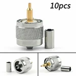 10X Connector Uhf Male PL259 Plug Crimp RG58 RG142 LMR195 RG400 Cable. Fixed Price $17.91.