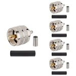 Mookeerf PL-259 Uhf Male Plug Crimp Coax Connector Adapter For RG58 LMR195 3D.... Fixed Price $19.06.