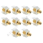 10 Leviton White Quickport Gold Coaxial Cable Connector Jacks 40831-W. Fixed Price $19.99.