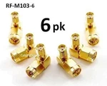 6-PACK Sma To Female Right Angle 90-DEGREE Adapter W/ Gold Plated Contacts. Fixed Price $16.99.