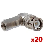 Bnc Screw-on Connector 90 Right Angle Clamp Plug RG-6 Coax Cctv Cable 20PCS. Fixed Price $28.49.