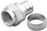 RFF-7717, "f" Type 2 Piece Male Crimp For RG-11 Cable With 1/5" Ring Pack. Fixed Price $5.99.