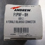 New Commscope Andrew F4PNF-BH Type Female Bulkhead Connector 1/4" Heliax. Fixed Price $14.99.