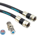 Techdirect 1FT RG6 Coaxial Cable Black - High Speed Internet, Tv, Anten. Fixed Price $20.00.