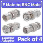 4 Pack Bnc F-type Adapter Cable Male Coaxial Connector Converter. Fixed Price $10.49.