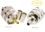 Uhf PL259 Male Crimp Assembly Type Connector For RG59, Cablesonline RF-U905. Fixed Price $8.95.