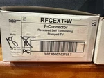 Box Of 18 Pass & Seymour Rfcext-w Recessed Self Terminal Stamped Tv F-conn L52. Fixed Price $85.00.