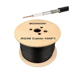Mookeerf RG58 Coaxial Cable 100FT, Low Loss Solid Core 50 Ohm. Fixed Price $64.62.