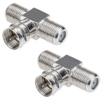 Rfadapter Coaxial Cable Splitter, Tv 2 In 1 Out Pack, Silver. Fixed Price $11.75.