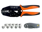 Rf Coax Ratchet Crimp Tool + Stripper 10PCS Tnc Male Connectors RG58. Fixed Price $55.95.