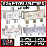 2 3 4 Way F-type Splitter Coaxial Cable RG6 Satellite Tv Antenna Cord Adapter. Fixed Price $11.99.